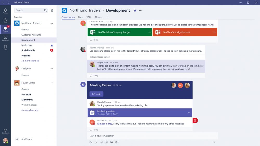 Screenshot Microsoft Teams