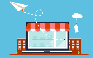 Geöffnete E-Commerce-Webseite auf einem Computerbildschirm