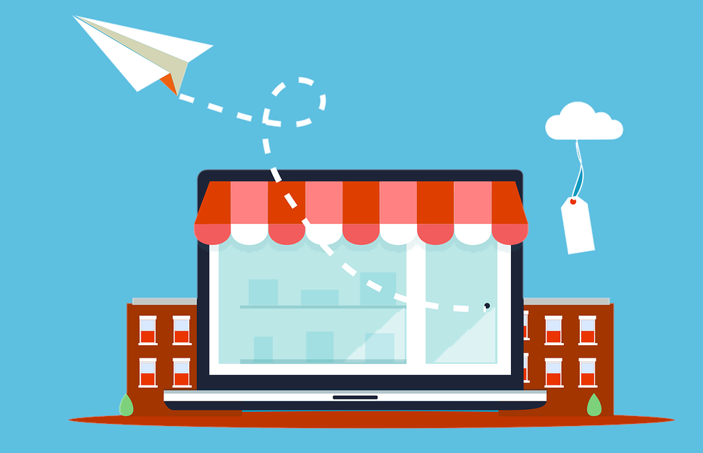 Geöffnete E-Commerce-Webseite auf einem Computerbildschirm