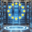 Cloud Server in Data Center mit Flagge der Europäischen Union