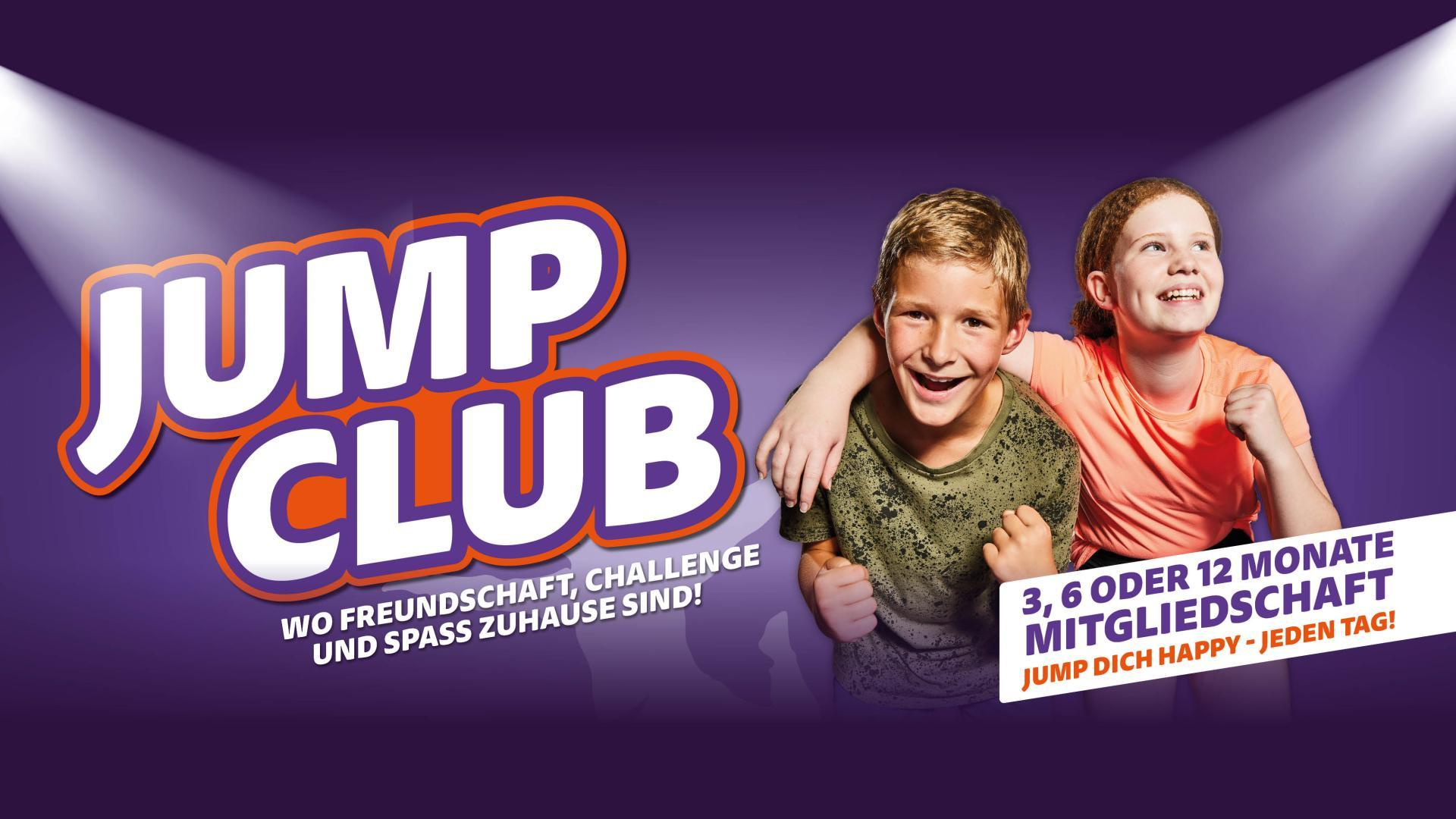 JUMP CLUB Werbung auf Digital Signage Informonitor bei JUMP House